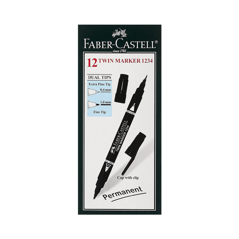 Faber-Castell Twin Cddvd 1234 Black 252999-12